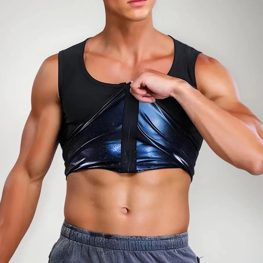 Casaco De Treino De Sauna Esportivo Masculino Camisa De Ginástica De Compressão De Barriga Plana Fato Corrida De Suor