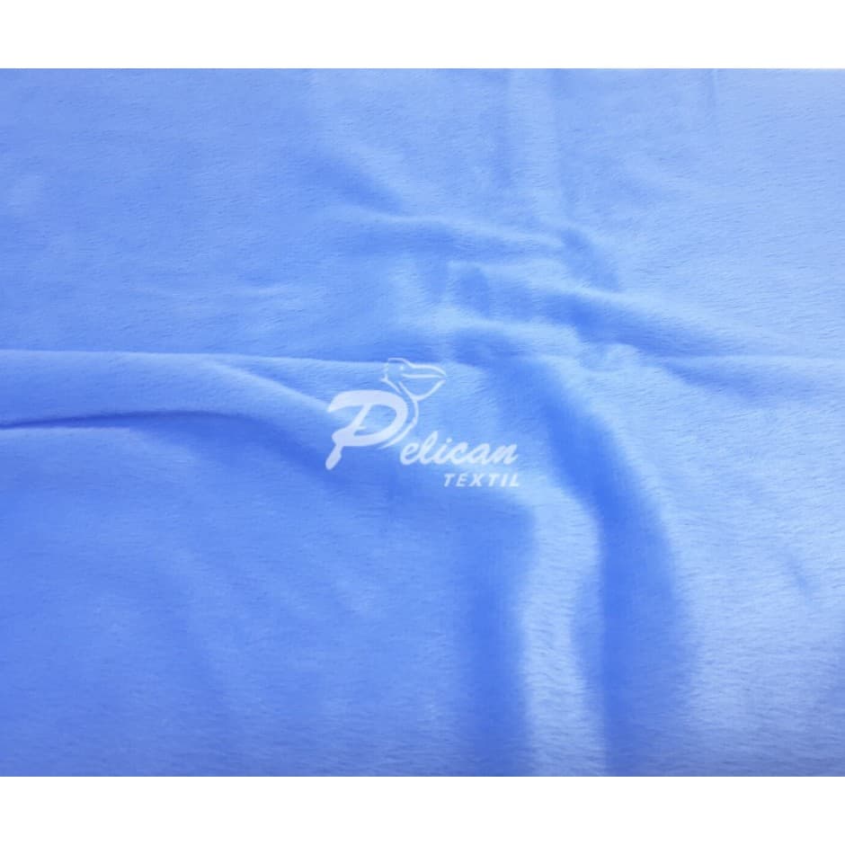 Tecido Velboa Liso Largura 2.00m por 1.50m Cor Azul Baby Pelúcia Baixa