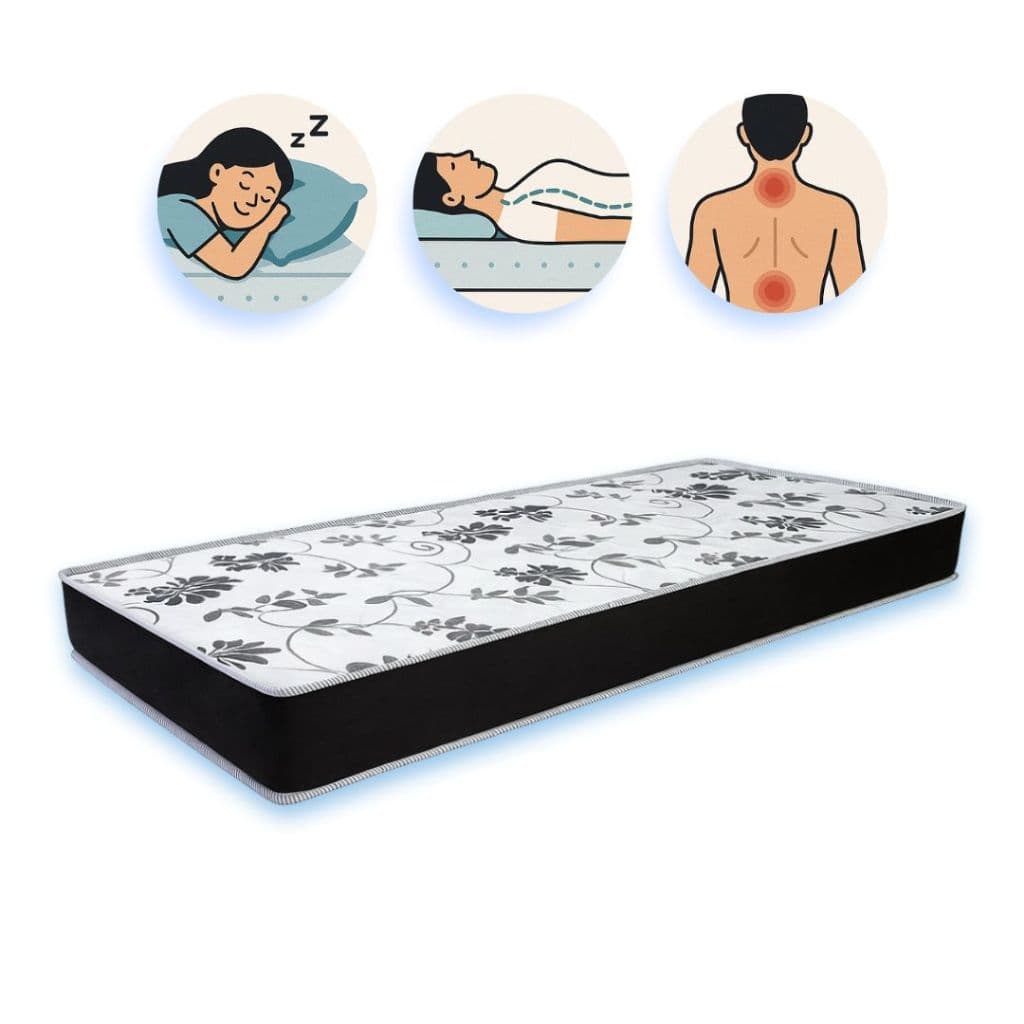 Colchão 100% Espuma Solteiro ou CASAL D20 Ortopédico 1,88x12cm  Durável Acabamento PREMIUM