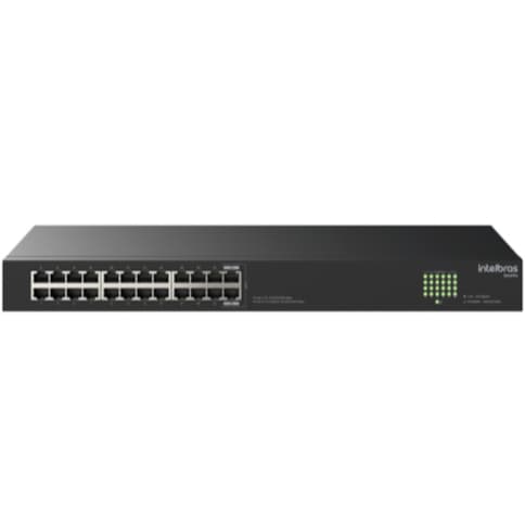 S1124G- Switch Não Gerenciável 24 portas Gigabit Ethernet Intelbras