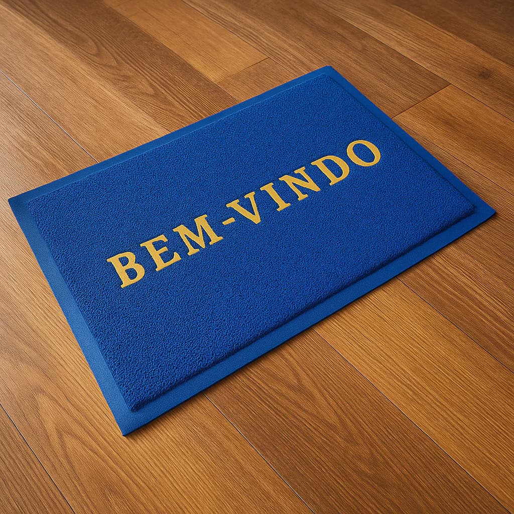 Tapete Capacho “Bem-Vindo” | Entrada Antiderrapante e Lavável