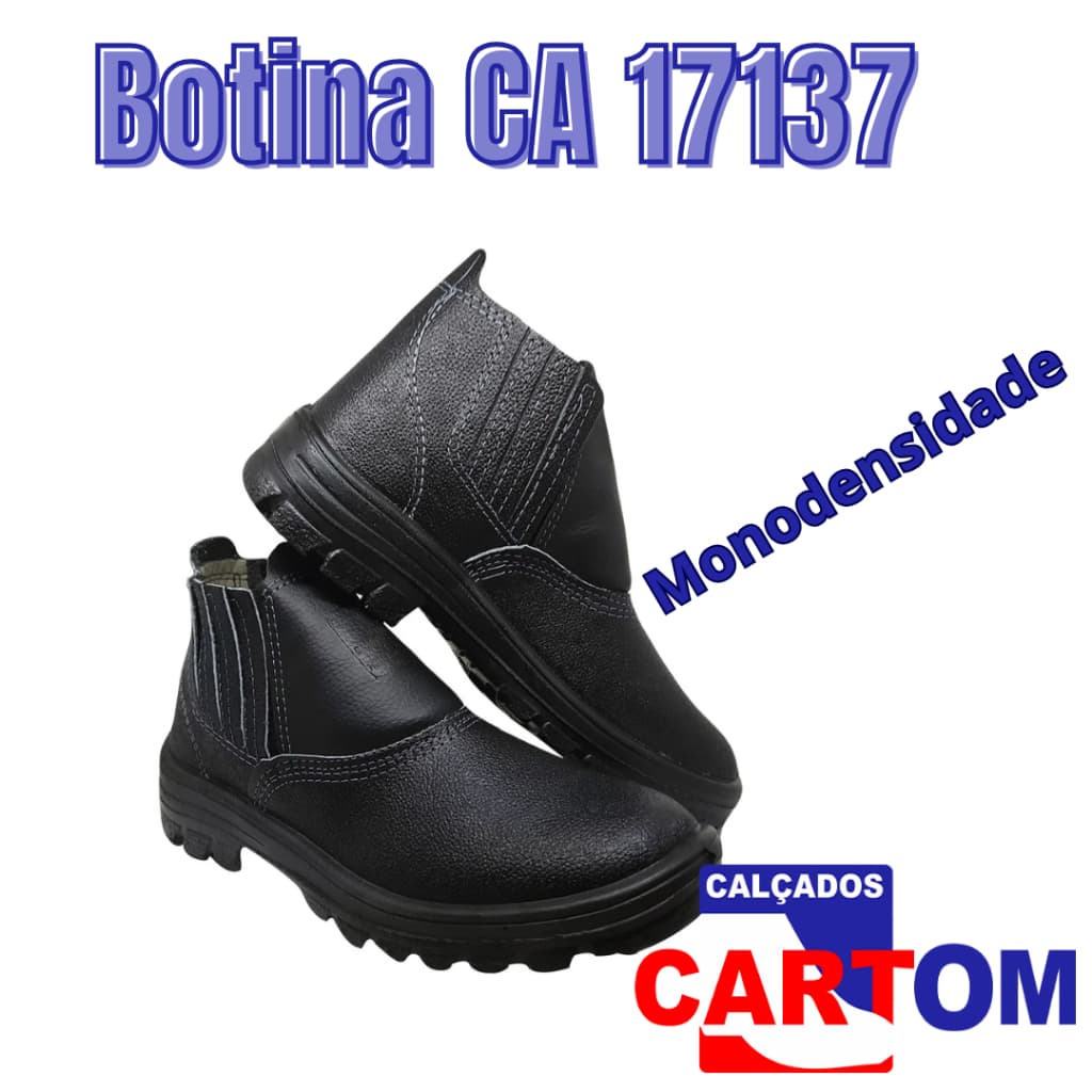 Bota Pedreiro Masculina de Segurança Bico PVC Monodensidade Cartom – CA17137