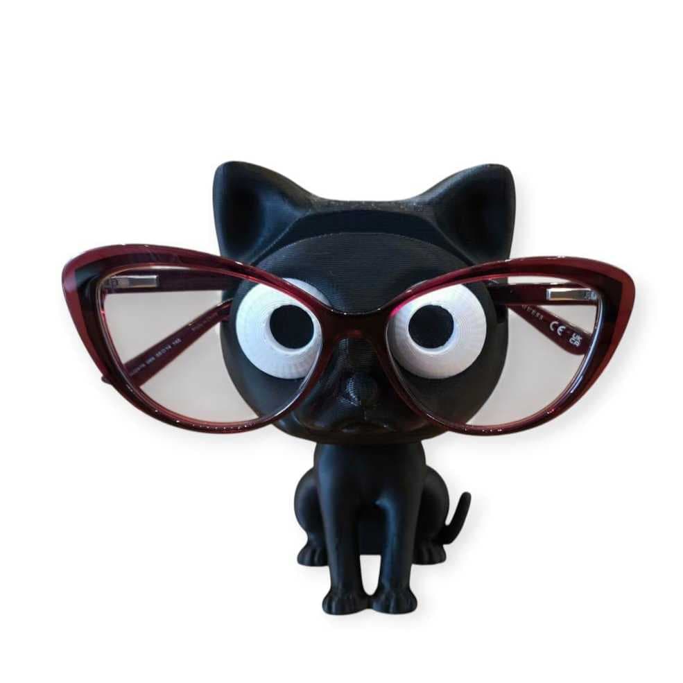Suporte para Óculos Fofo Gatinho - Mesa/Prateleira Individual - Não Risca