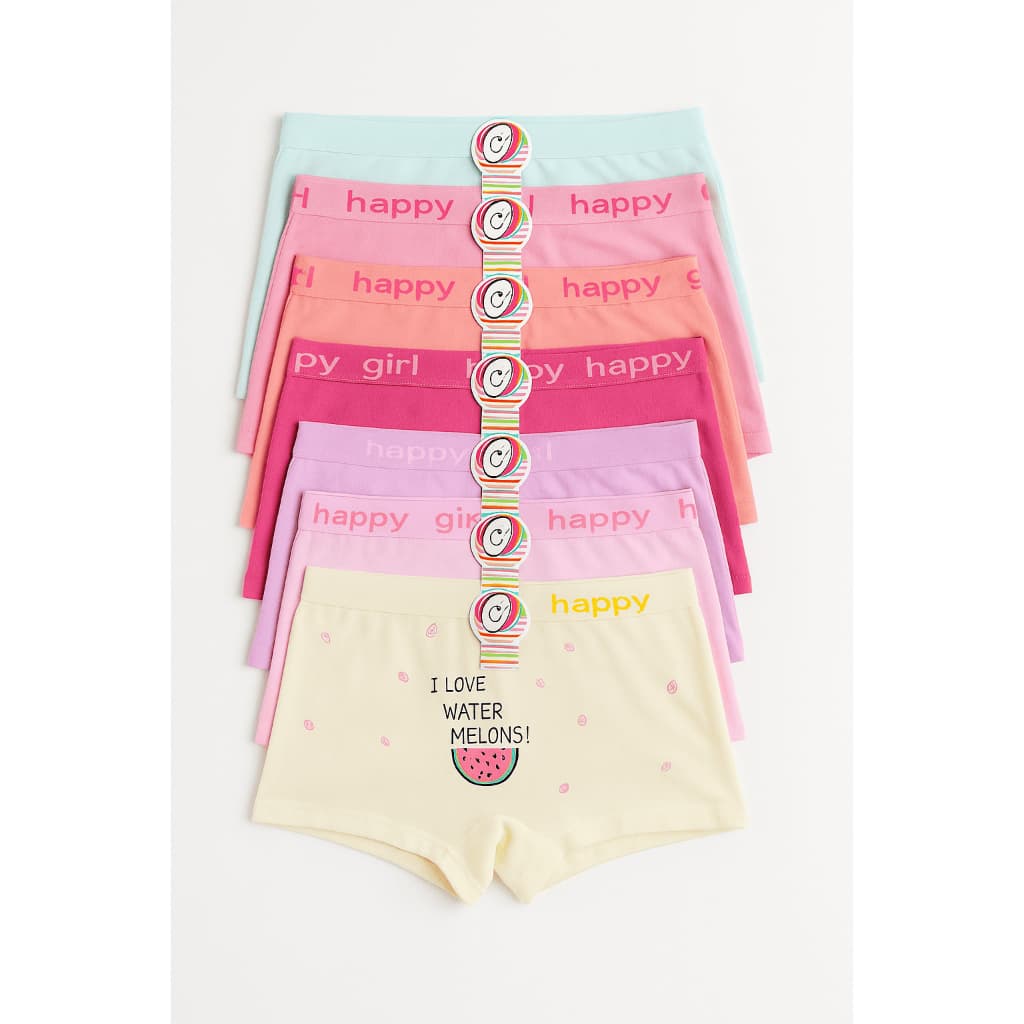 Kit 6 Calcinhas Box Infantil Menina Moça Tecido Microfibra Confortavel