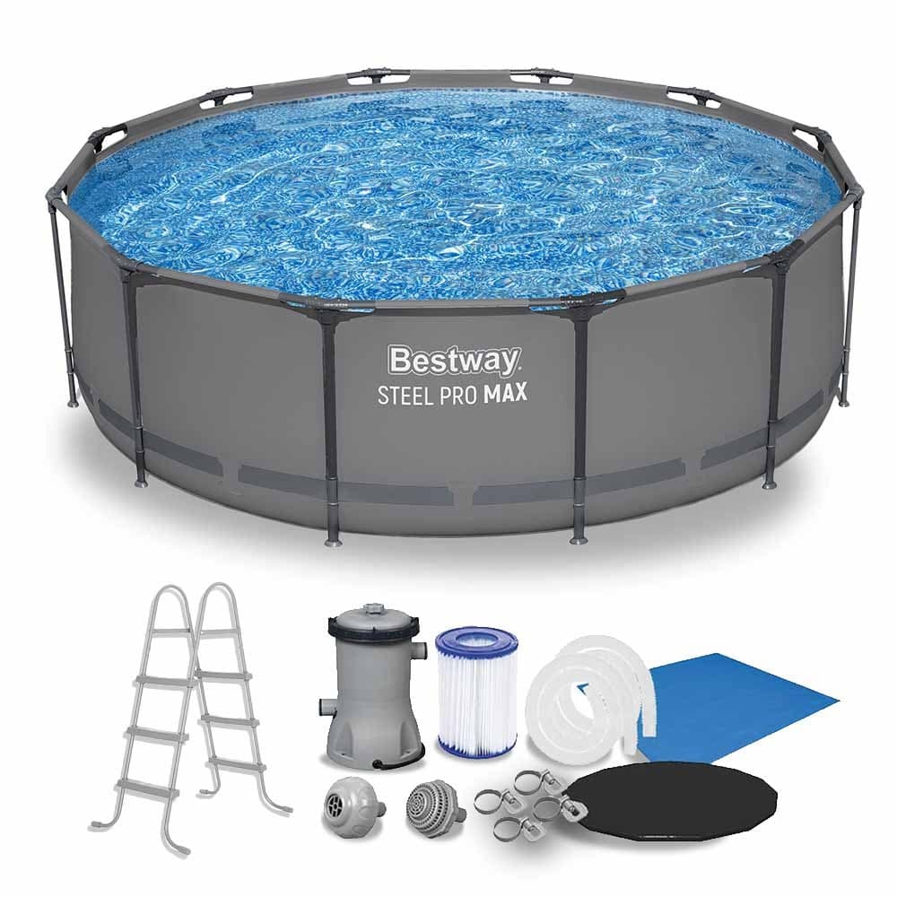 Piscina Estrutural 9150 Litros Premium + Bomba Filtrante + Escada + Capa + Lona Bestway