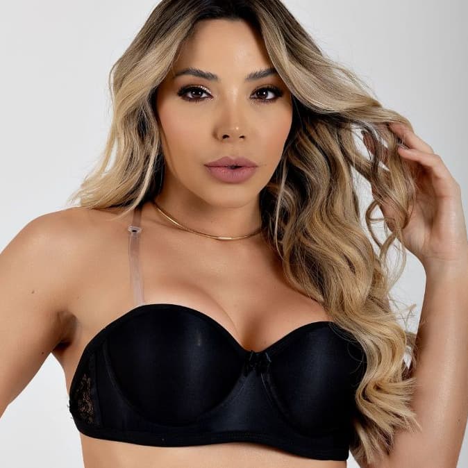 Sutiã Tomara Que Caia Costa Nua de Silicone Alça Removível Silicone Sutian Sutia