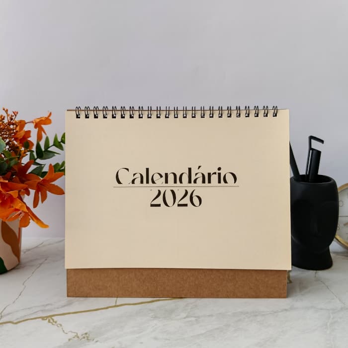 Calendário de mesa Black.