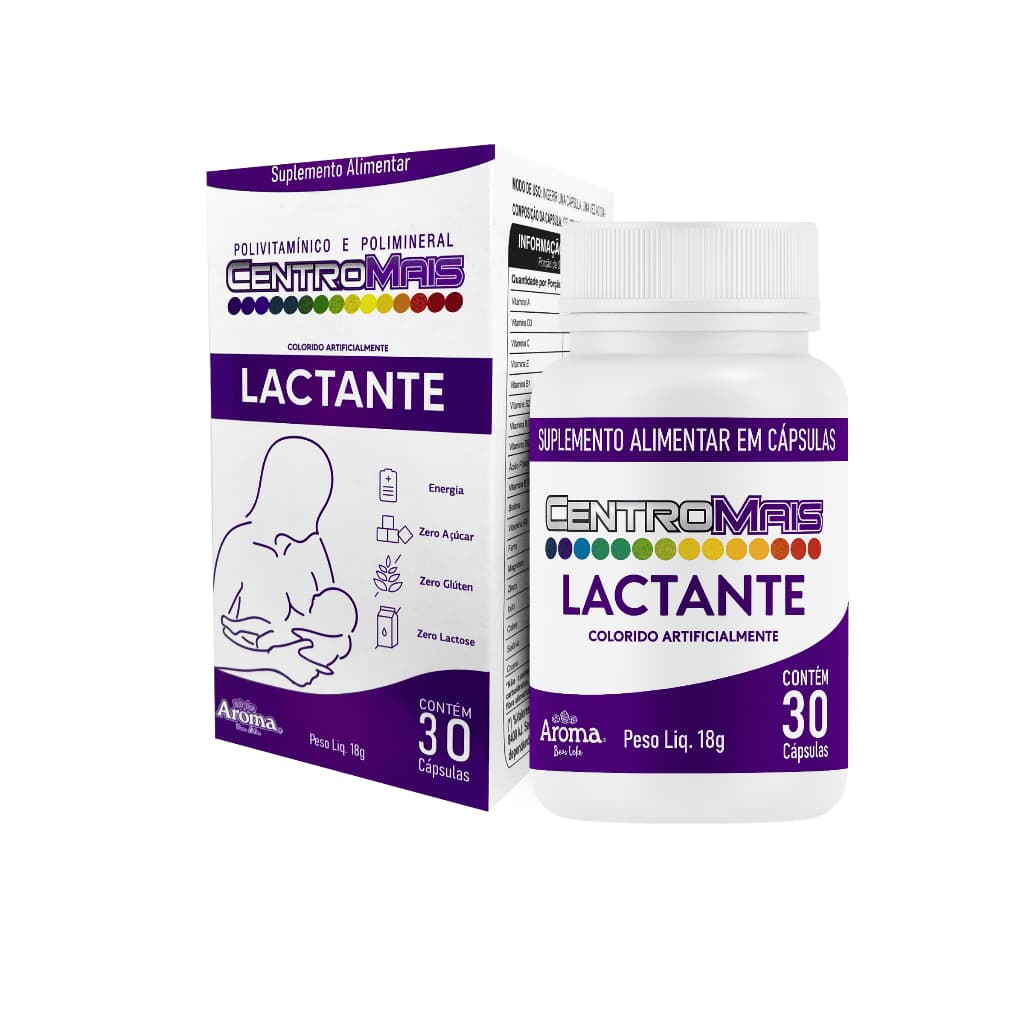 Centromais Lactante 30 Cápsulas +19 Nutrientes Mães Gestantes Lactantes Envio relâmpago