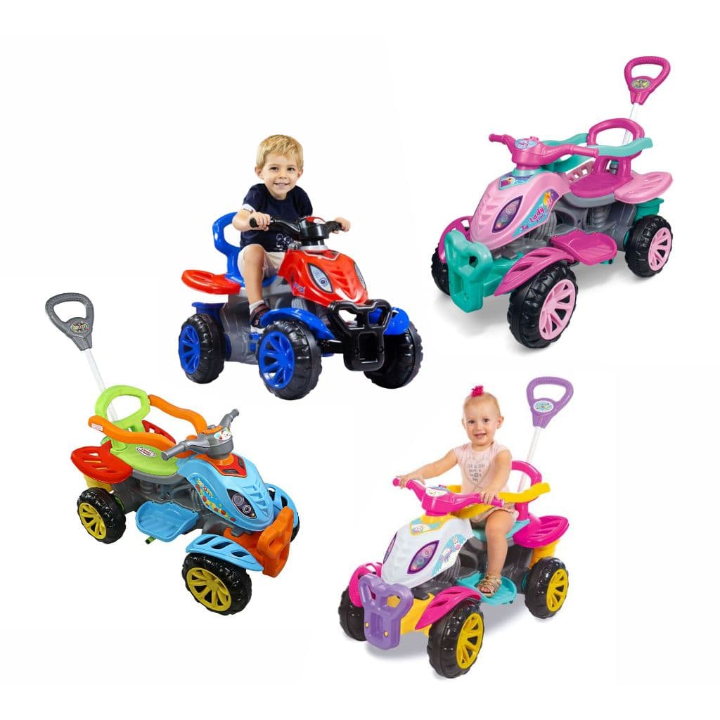 Quadriciclo Empurrador Andador Infantil Carrinho De Passeio Infantil - Cores