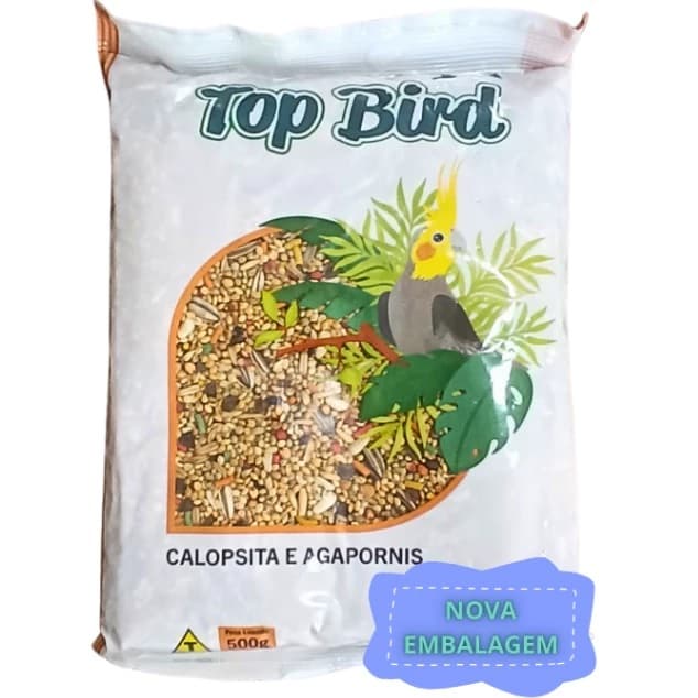 Mistura Calopsita 500g (Kit c/4 Unid) Total 2kg - Supramix Linha Top Bird
