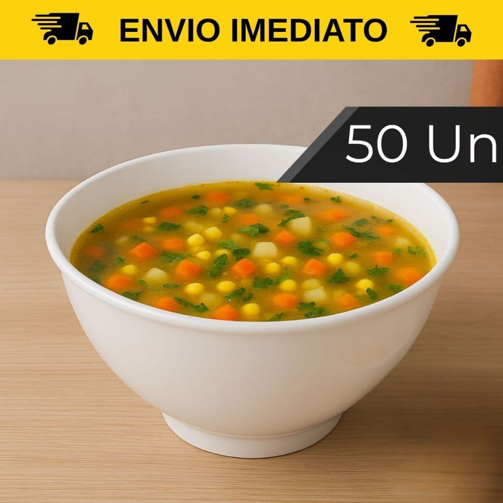 Kit 50 Cumbuca para Caldo Feijoada Tigela Pote Açaí Sopa Festa amendoim sobremesa