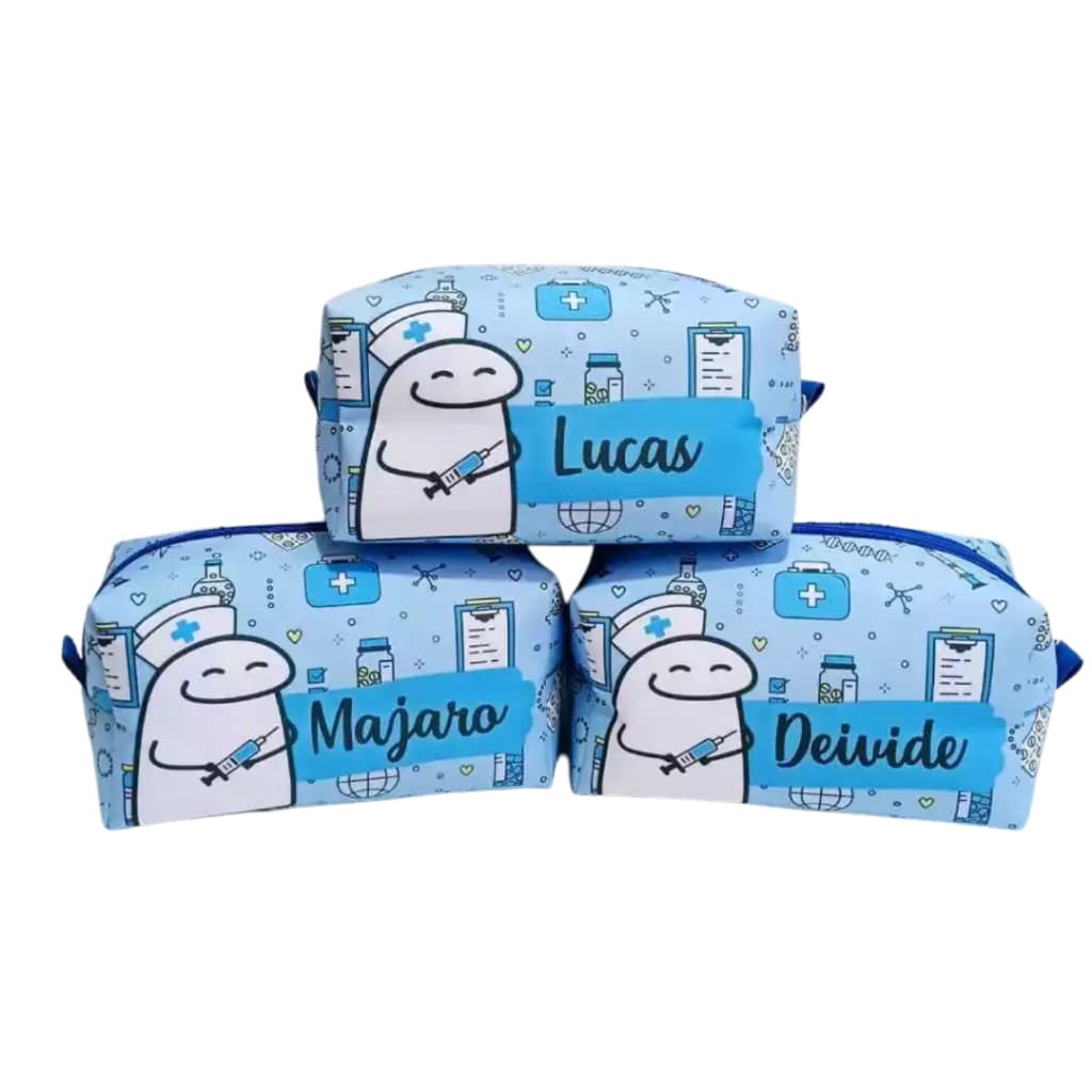 Necessaire personalizada Enfermeiro Flock Presente Criativo Lembrancinha Enfermeiro Transporte