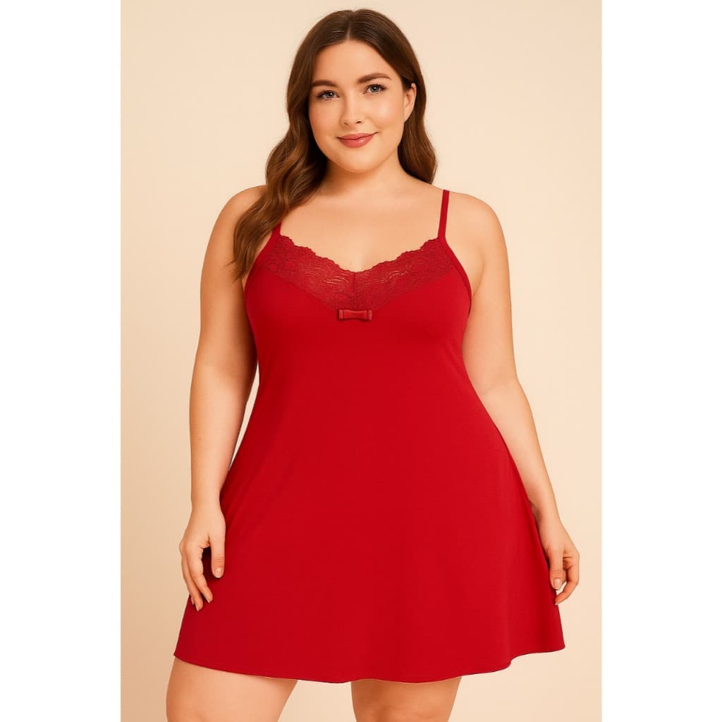 Camisola Plus Size Clássica Conforto Alça Reforçada Regulável - Promoção Camisola Feminina Grande