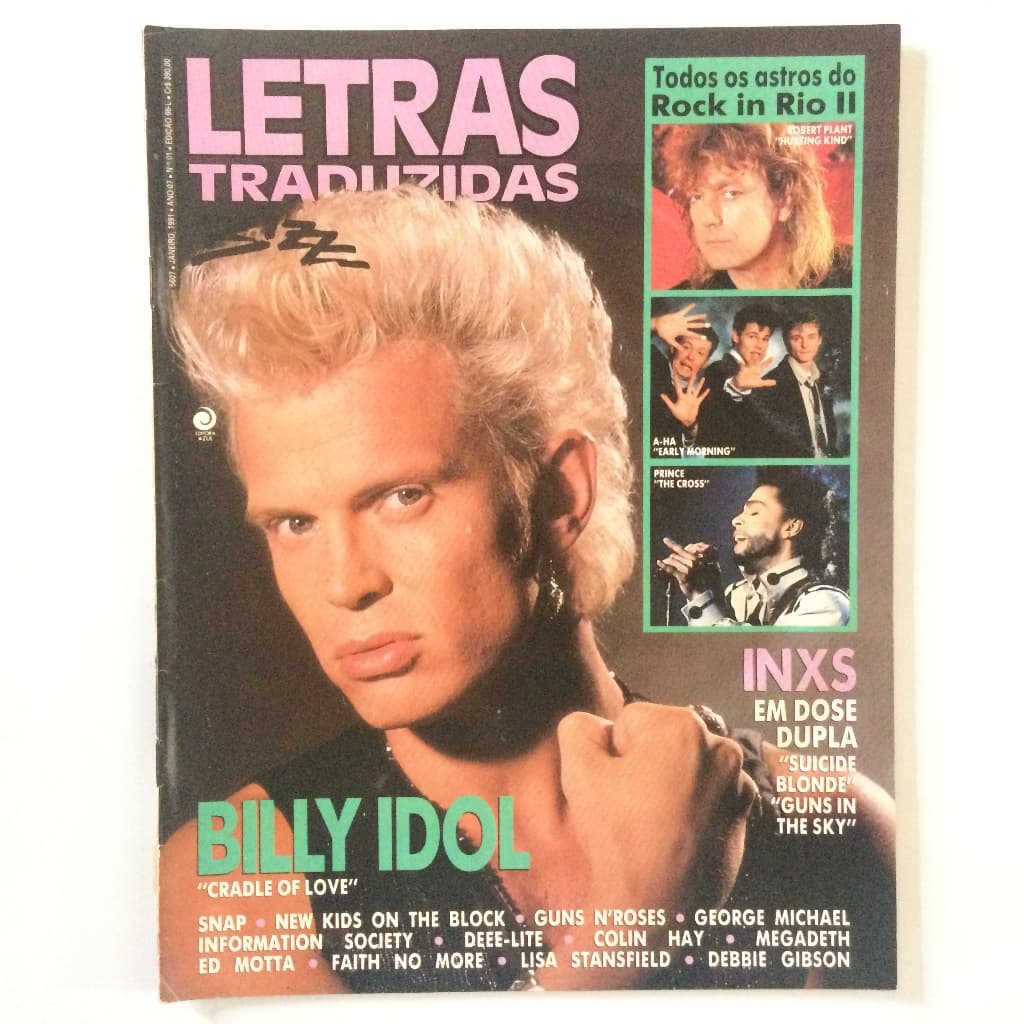 BIZZ LETRAS TRADUZIDAS RICK BILLY IDOL GUNS N ROSES NEW KIDS ON THE BLOCK FAITH NO MORE A-HA E MAIS