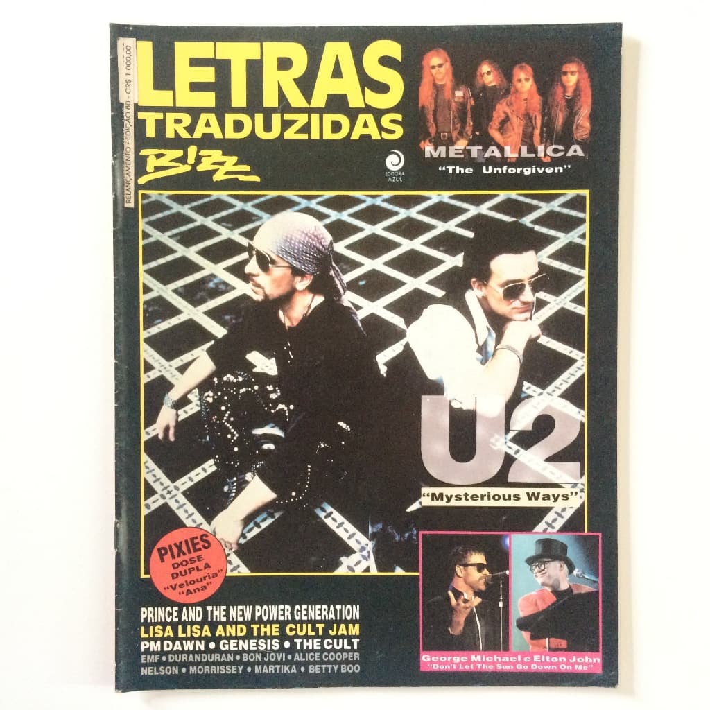 BIZZ LETRAS TRADUZIDAS U2 METALLICA PRINCE BON JOVI MORRISSEY E MAIS
