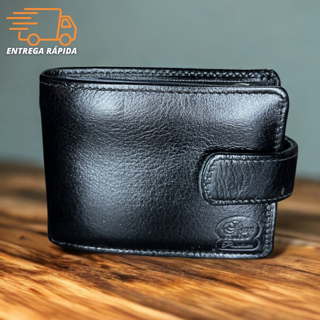 Carteira Masculina Couro 100% legítimo com Porta Cartão Carteira Mascolina