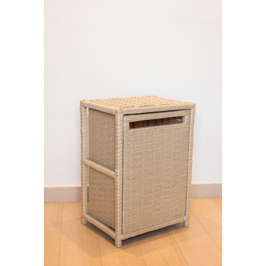 Cesto Roupa Suja Gaveta Removível Fibra Sintética Alça Basculante 70 litro Basculante Banheiro Lavanderia