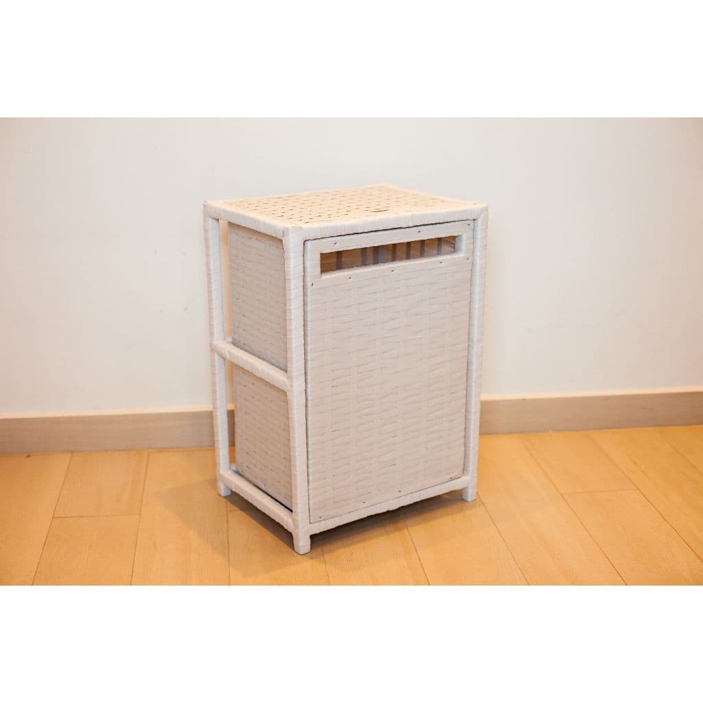 Cesto Roupa Suja Gaveta Removível Fibra Sintética Basculante 70 litro Organizador Banheiro Lavanderia