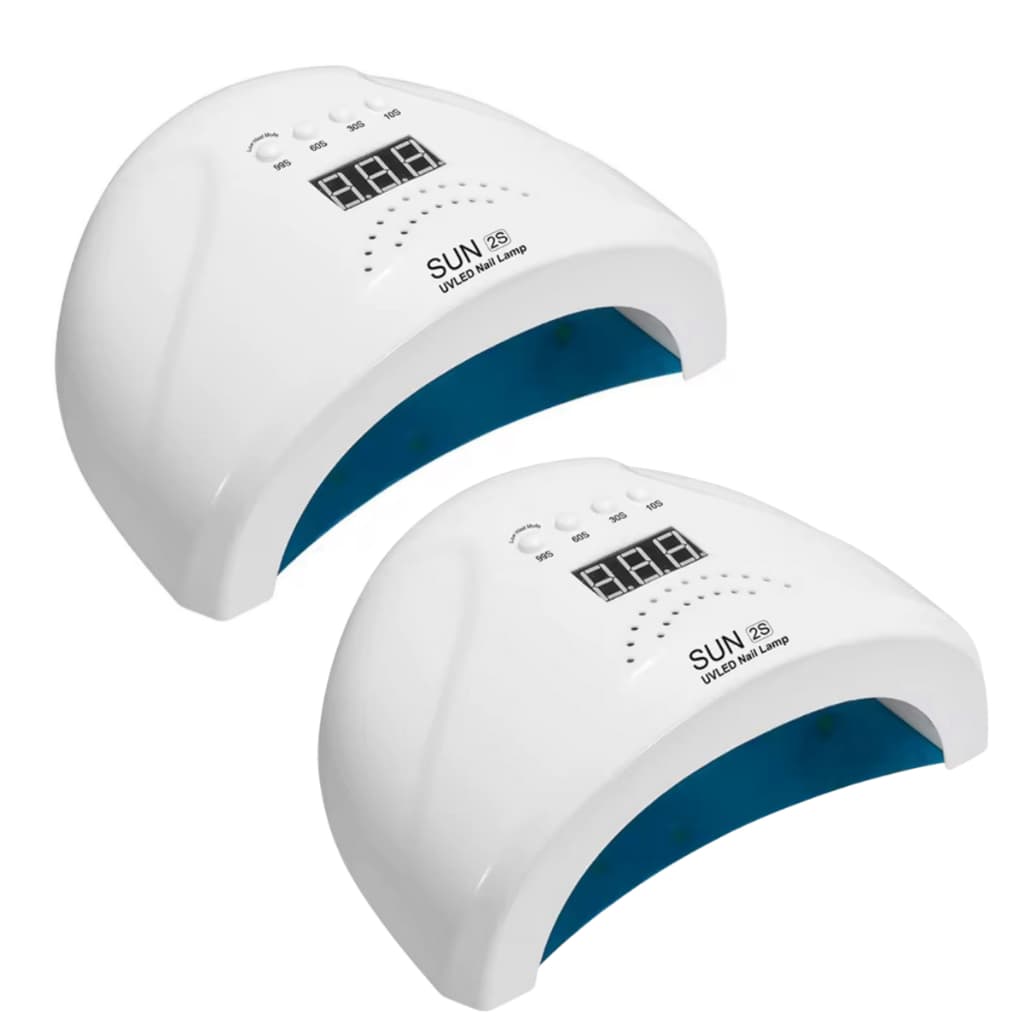 kit 2x Cabine Sun 1S UV 30 LEDs 48w Unha Gel Acrigel Secagem Rápida