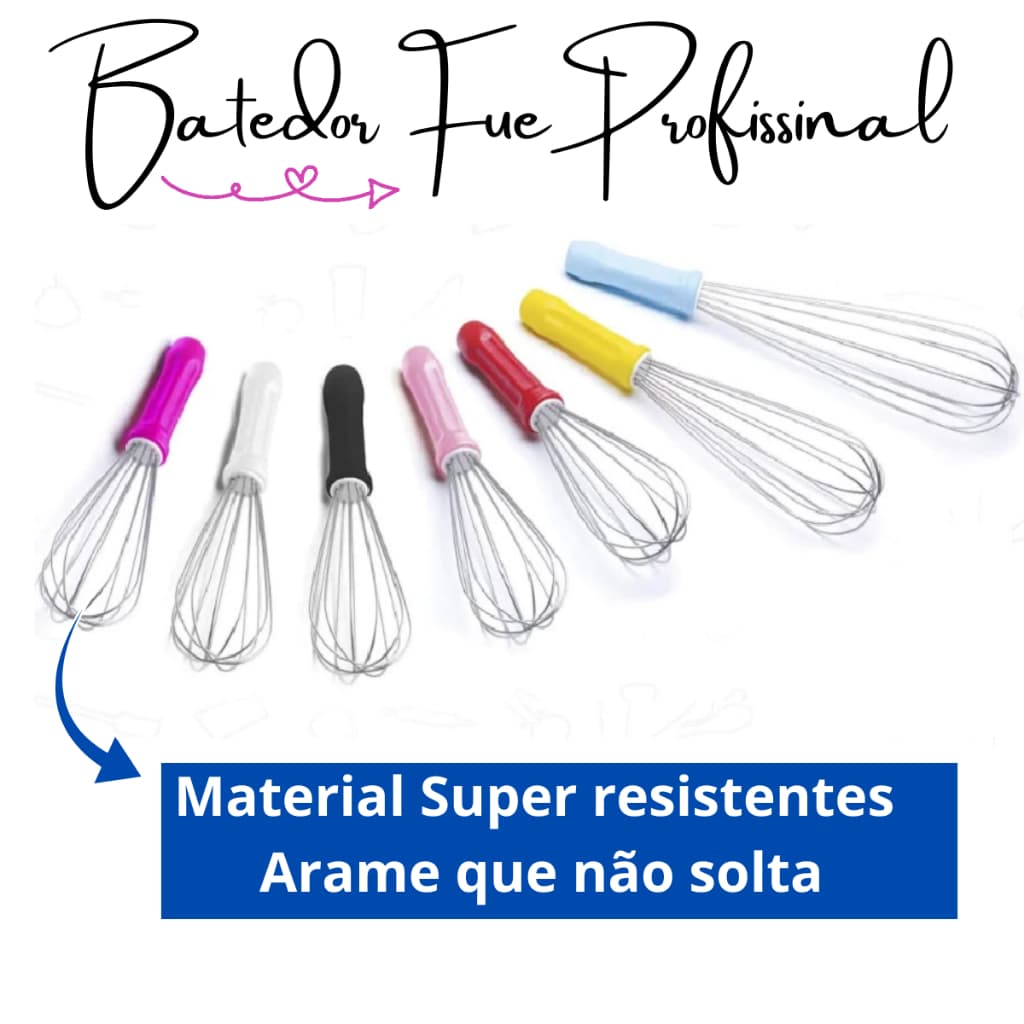 Batedor Fue Fuet de Massas Pesadas Solrac Profissional Cores Variados