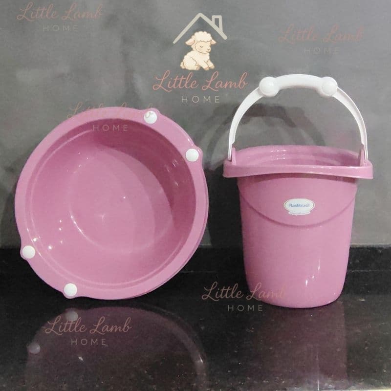 Kit balde com bacia reforçado Premium limpeza organização - Plastibrasil