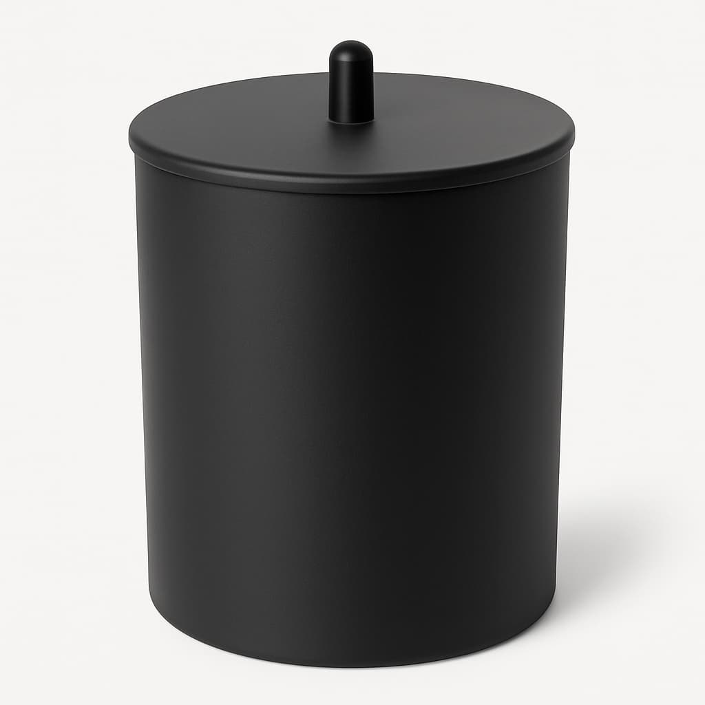 Lixeira Cesto De Lixo Multiuso Grande 5 Litros Com Tampa Cromada Black Cinza Dourada Arthi