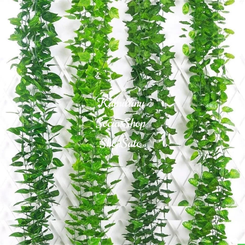 2 Metros Cordão De Folhas Decorativas Folhagem Jiboia, Hera, Melancia Pendente Artifcial Para Decoração Jardinagem