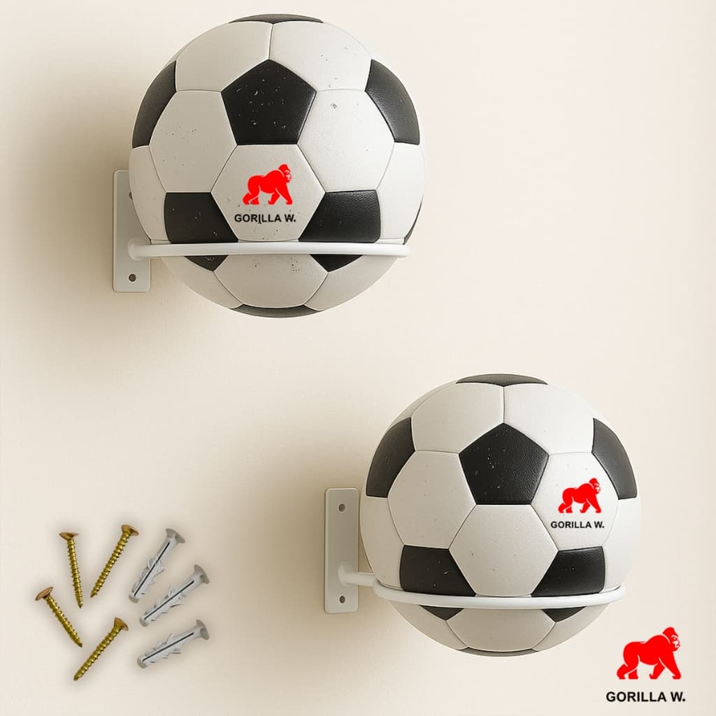 Kit02 Suporte Bola Futebol Basquete Vôlei + Parafusos e Buchas Super Reforçado