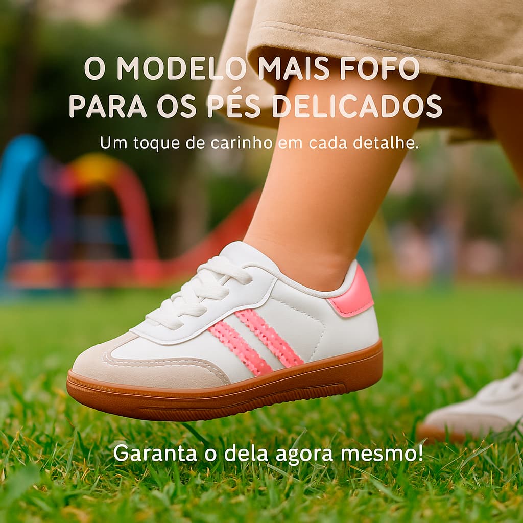 Tênis Infantil Para Meninas – Tamanhos 20 ao 35, Antiderrapante, Design Charmoso – Entrega Rápida