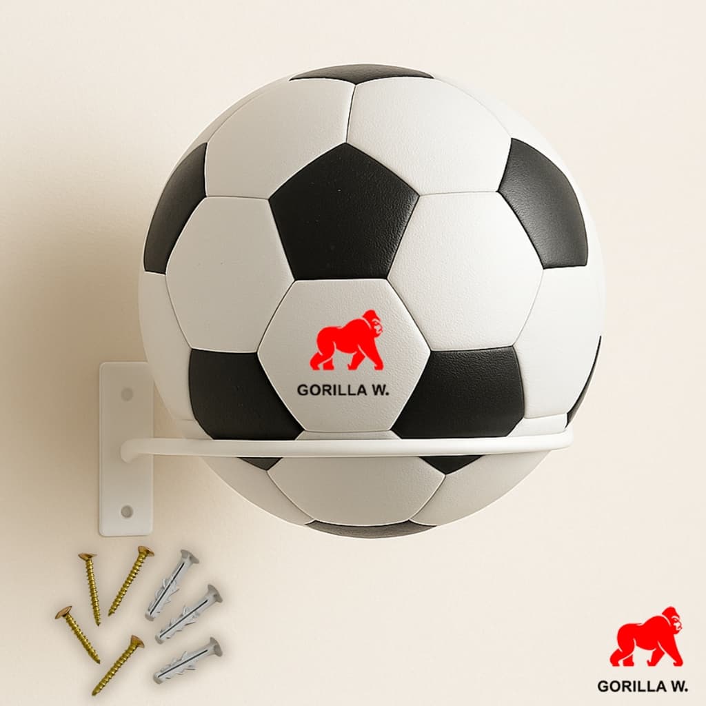 Suporte Bola Futebol Basquete Vôlei + Parafusos e Buchas Aço Reforçado 14x14cm