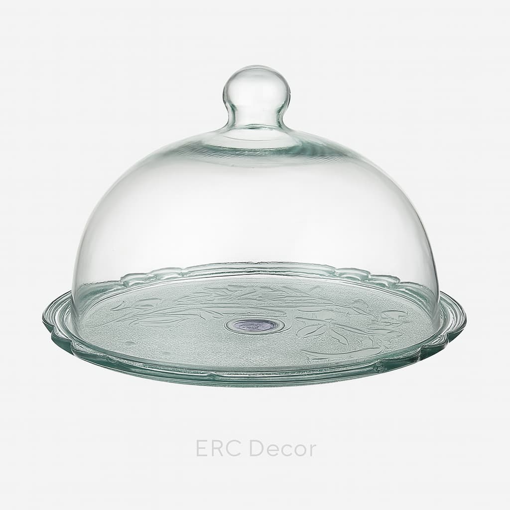 Porta Bolo Boleira Vidro Lirio 32cm Vitazza 1800