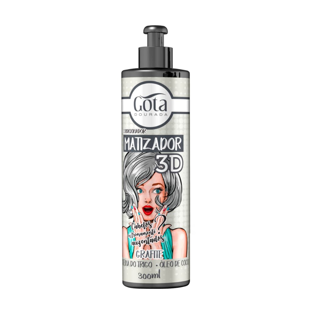 Matizador Condicionador 3D Grafite Gota Dourada 300 ml