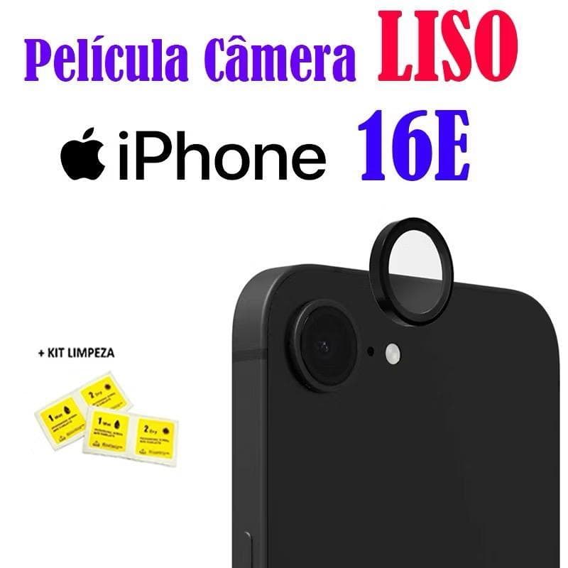 Lente Pelicula de camera iphone 16e proteção com strass ou liso prata ou preto liso envio Rápido