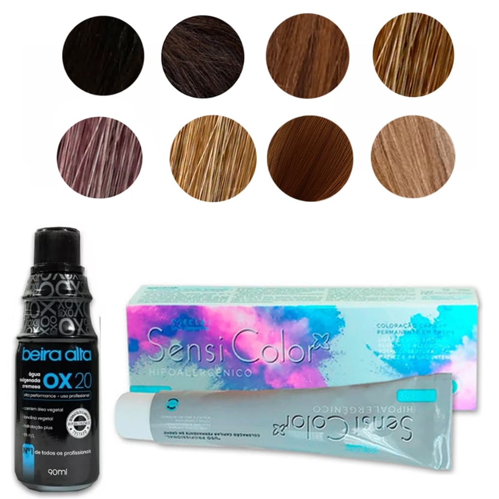 Tinta Sensi Color Alergoshop + Água Oxigenada 20 Volumes