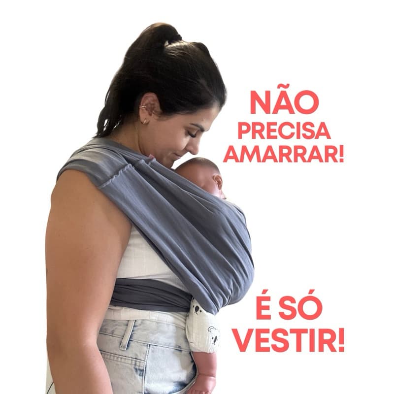 Sling Pronto – Canguru sem amarração para RN até 20kg PONTA ESTOQUE