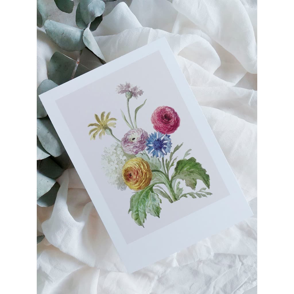 kit cartão com ilustração botânica A6