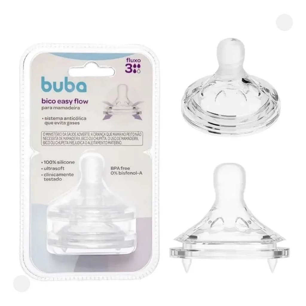 Bico Para Mamadeira Easy Flow Fluxo 3 Buba 18794