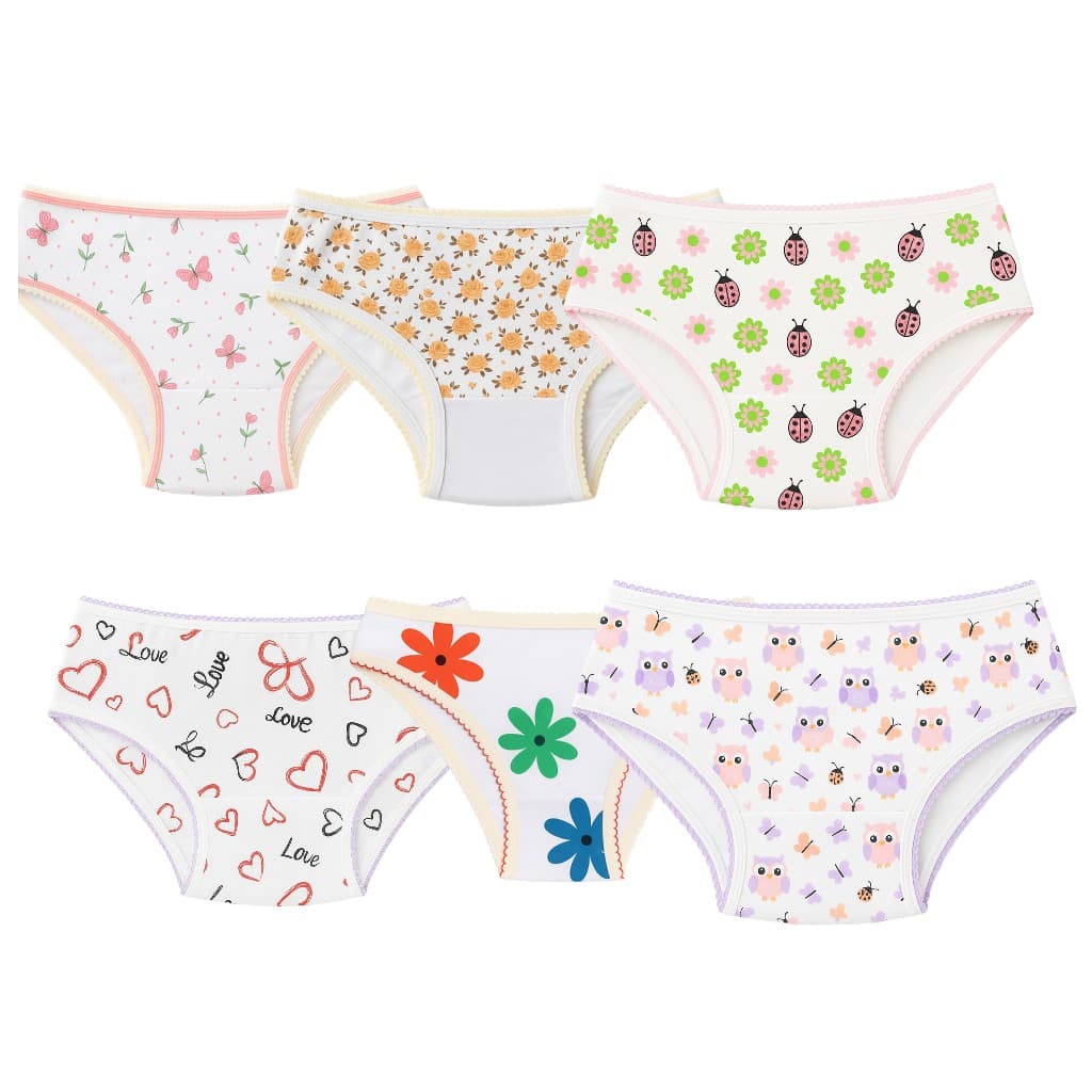 Kit 10 Calcinhas Tangas Infantil Menina Estampadas
