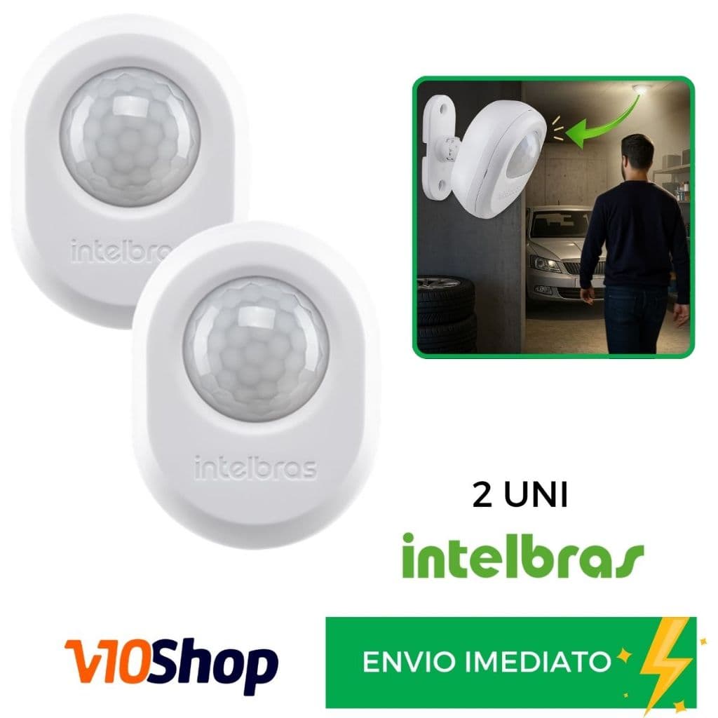 Kit 2 Interruptor Sensor Presença Iluminação para Parede ou Teto Espi 360a Intelbras V10 Shop