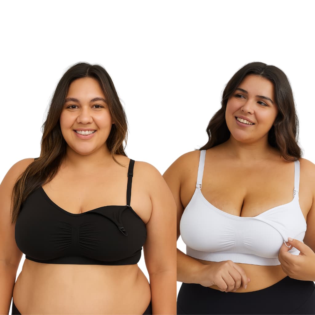 Kit 2 Sutiã Amamentação Plus Size Bojo Removível Reforçado Gestante Pós Parto - KT2.9009185
