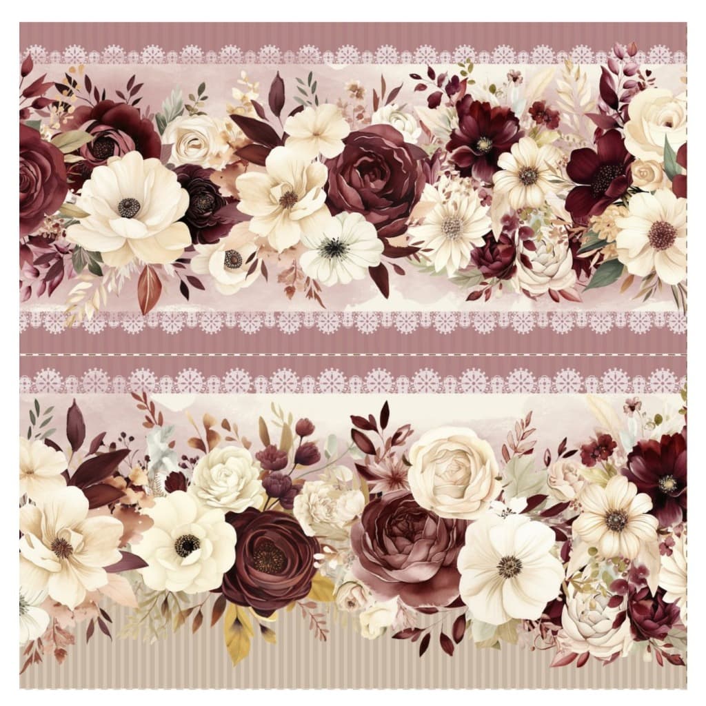 Tricoline Digital Barrado Painel Kit Toalha e Rosto Requinte 100% Algodão 55x150cm Maria Flor