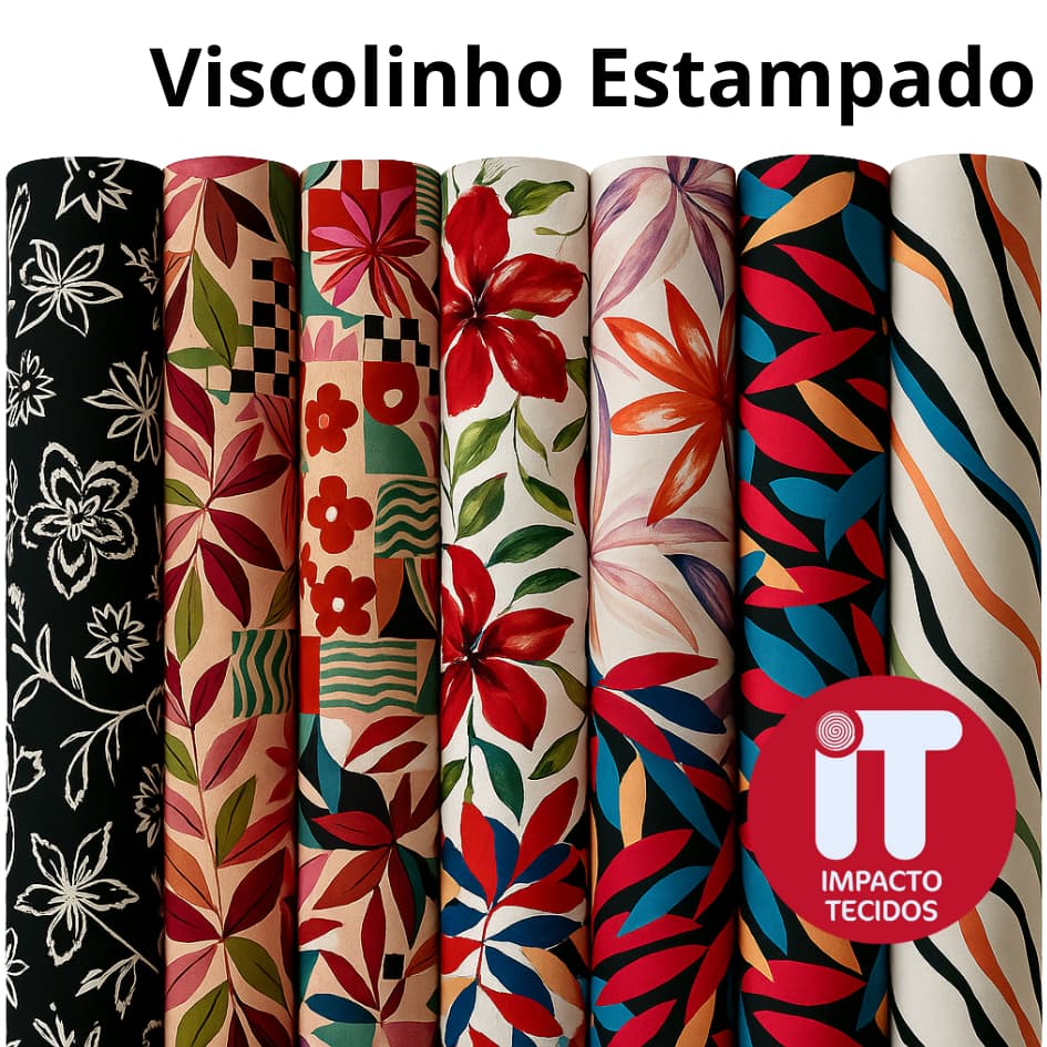 Tecido Viscolinho Estampado 100% Viscose Para Vestidos e Blusas Leves 1,45m largura