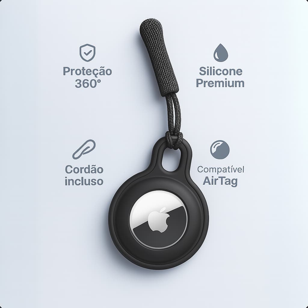 Capa Case Chaveiro para Airtag Mototag SmartTag Silicone Proteção à Prova D'água Impermeável Rastreador Pet Chave Bolsa