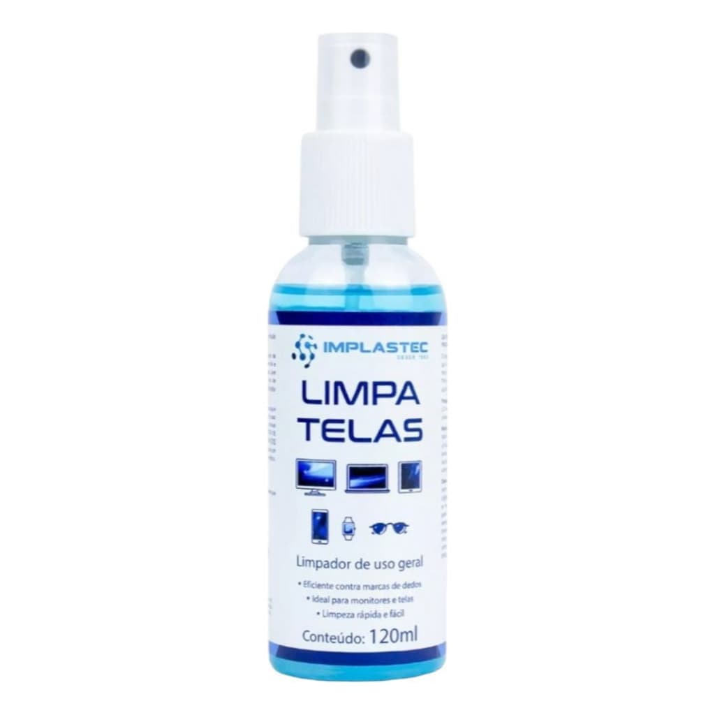 Limpa Telas Implastec 120ml – Solução de Limpeza Sem Flanela