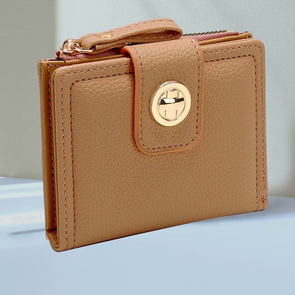 Carteira Feminina Pequena Porta-Cartões De Visita Com Clipe Curto Bolsa LR006