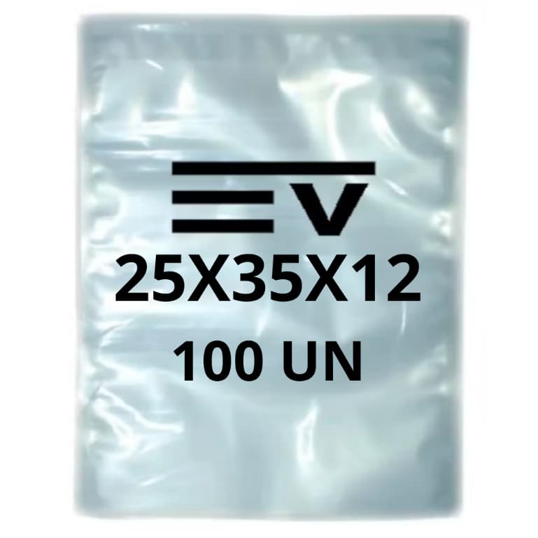 Sacos de Embalagem a Vácuo lisa 25x35  12 micras - 100 Unidades