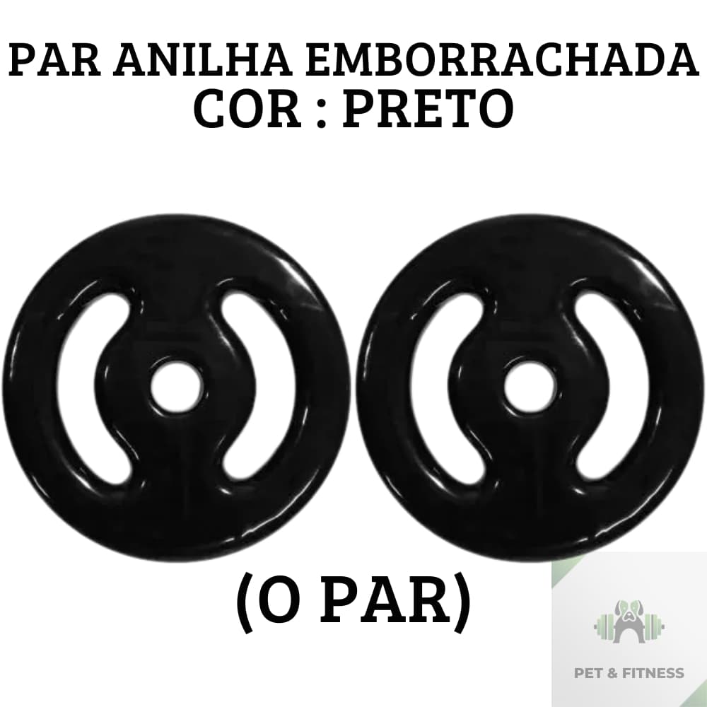 Anilha Emborrachada de 1Kg a 5Kg P/ Academia Promoção