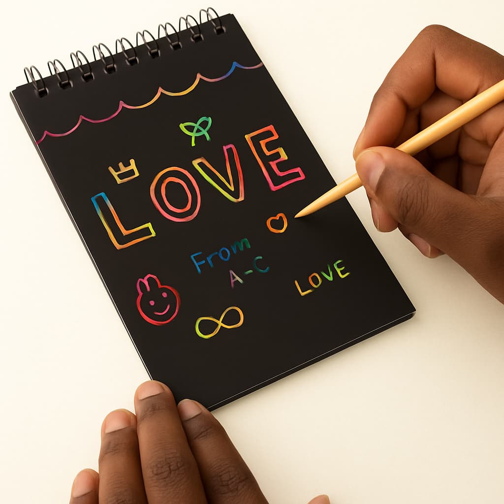 Bloco com Papel Mágico Colorido Desenho Atacado Lembrancinha Aniversario