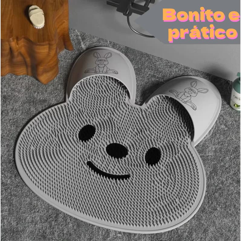 Tapete de Banheiro Box Antiderrapante Massageador Limpeza Pés