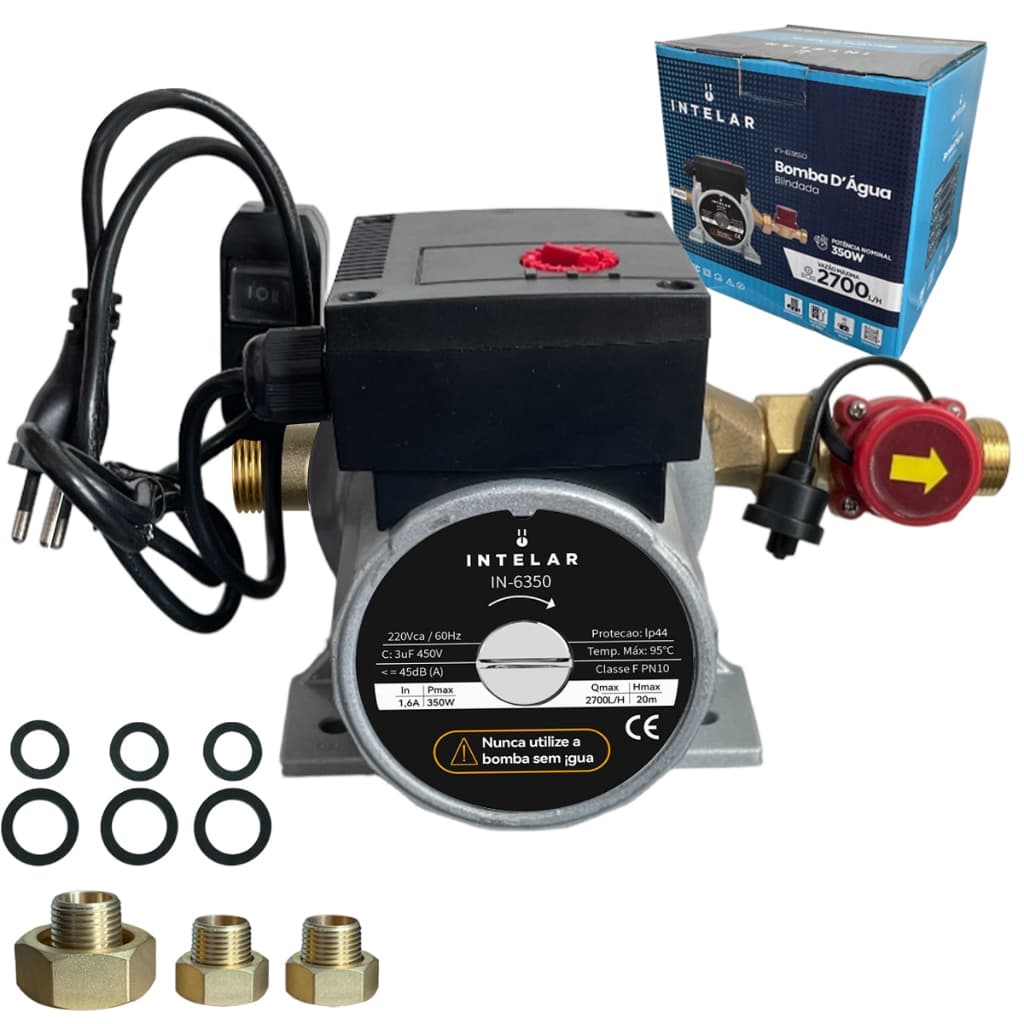 Bomba Pressurizador De Água Intelar In-6350 220v 60hz 20mca 350w Pressurizador para Chuveiro